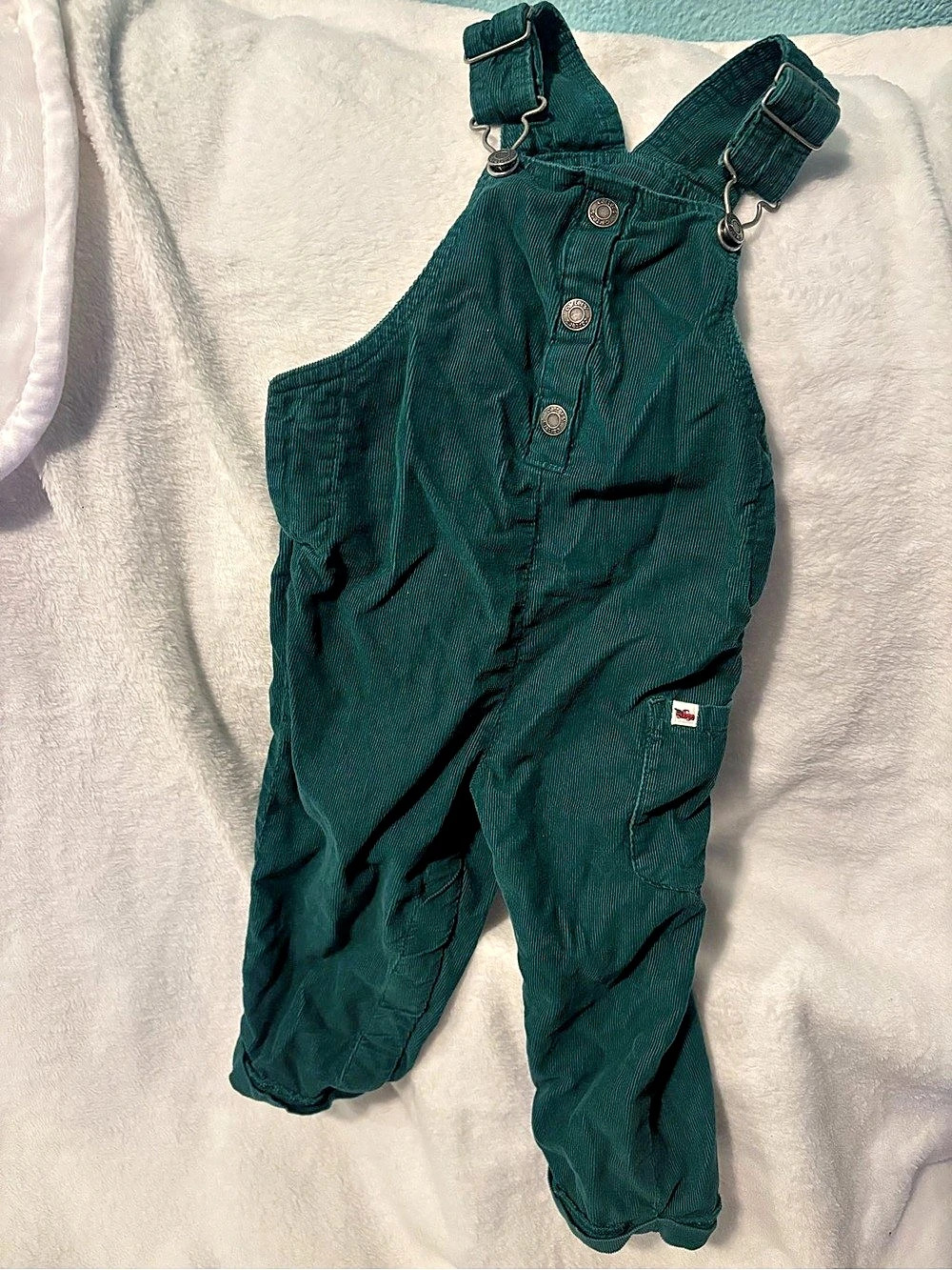 Carter's Toddler Boy Corduroy Overalls Green 18M